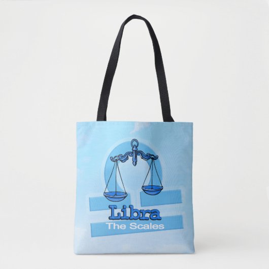 Libra sterrenbeeld astrologie lucht teken blauwe t tote bag (Voorkant)