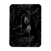 Libra Sterrenbeeld Kaart Hevelius 1690 op Zwart Magneet (Verticaal)