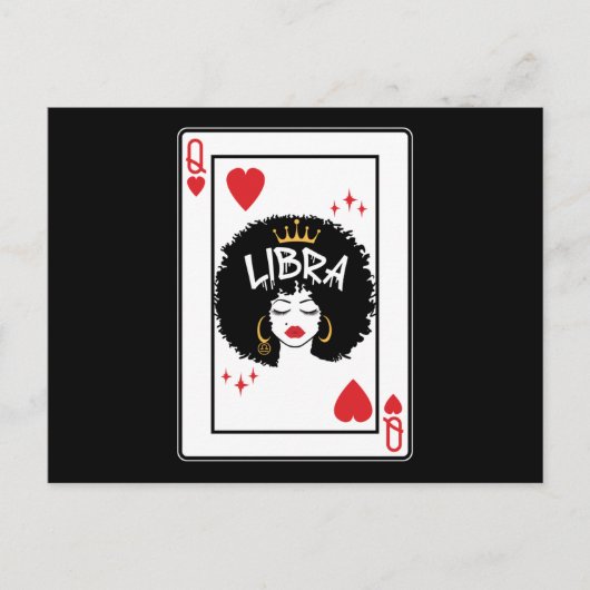 Libra Sterrenbeeld Melanine Zwarte Koningin van Ha Briefkaart (Voorkant)