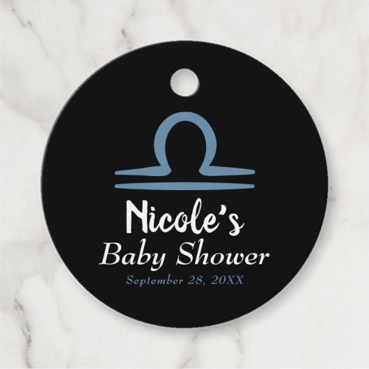 LIBRA Sterrenbeeld September Oktober Astrologie Ba Bedankjes Labels (Voorkant)