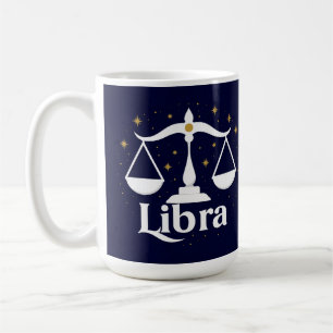 Libra Sterrenbeeld Symbool met Sterren en Weegscha Koffiemok