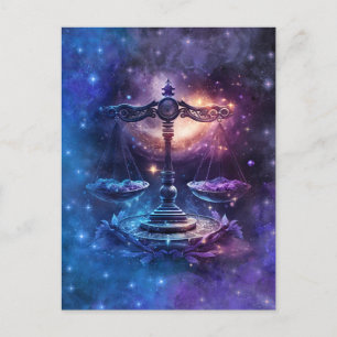 Libra Sterrenbeeld Watercolorontwerp Briefkaart