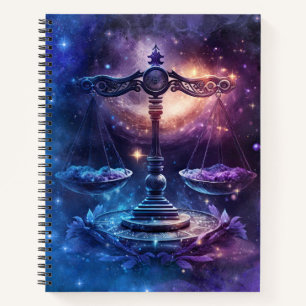Libra Sterrenbeeld Watercolorontwerp Notitieboek