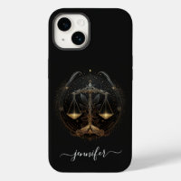 Libra sterrenbeeld zwart en goud Case-Mate iPhone 