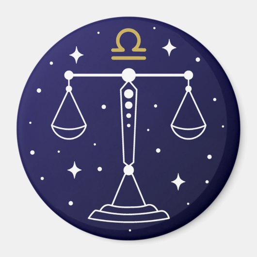 Libra the Scales Zodiac Sign Magnet (Devant)