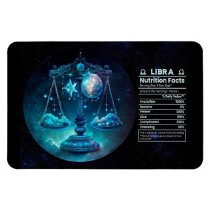 Libra-Themed Nutritional Value Magneet