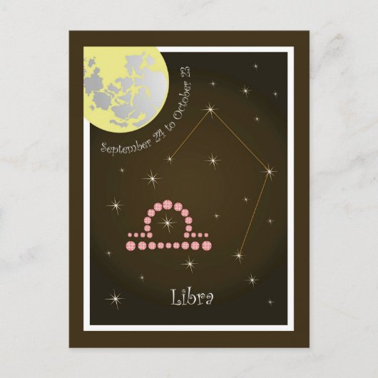 Libra van 24 tot 23 oktober Postkarte Briefkaart (Voorkant)