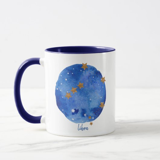 Libra Waterverf Night Sky Constellation Zodiac Mok (Links)