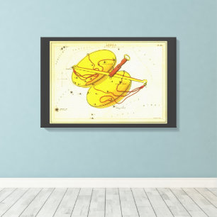 Libra Weegschaal Antieke Constellatie Urania's Spi Canvas Afdruk