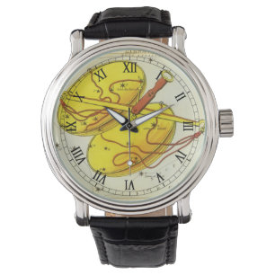 Libra Weegschaal Vintage Sterrenbeeld Urania's Spi Horloge