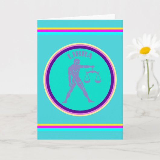 Libra wenskaart kaart (Kleine Plant)