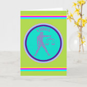 Libra wenskaart kaart (Gele Bloem)