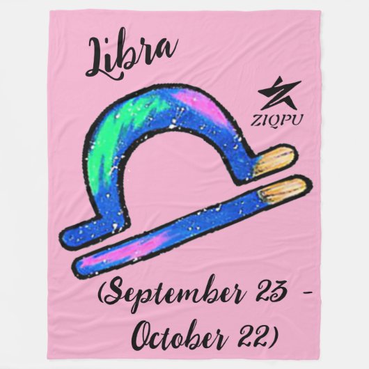 Libra Worpdeken Fleece Deken (Voorkant)