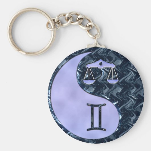 Libra Yin Yang Sleutelhanger (Voorkant)