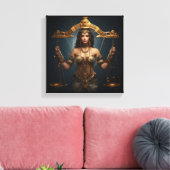 Libra Zodiac Art Canvas – Mechanica Astral (Insitu (Woonkamer))