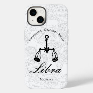 Libra Zodiac Astrology Personality White Custom Case-Mate iPhone 14 Hoesje