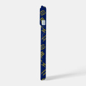 Libra Zodiac+Astrology Symbols Pattern Gold+Blues (Côté gauche)