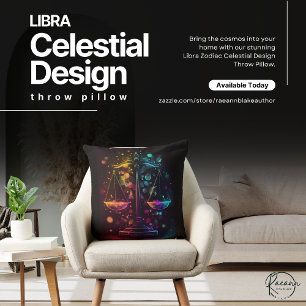 Libra Zodiac Celestial Design Jeter Oreiller