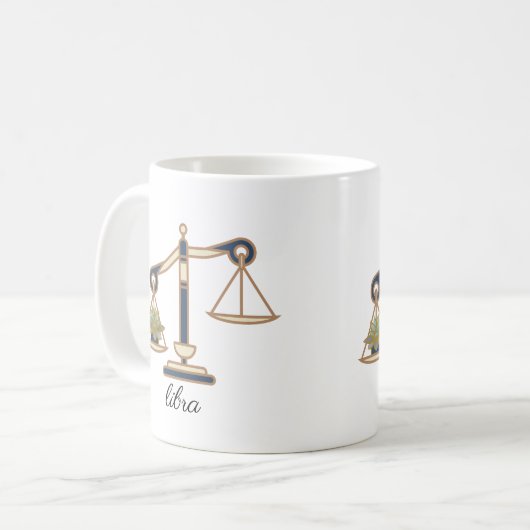 Libra Zodiac Coffee Mug (Devant gauche)