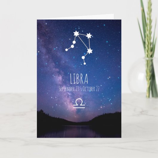 Libra Zodiac Constellation | Carte d'astrologie (Devant)