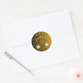 Libra Zodiac Emblem | Minimal Celestial Symbol Ronde Sticker (Envelop)