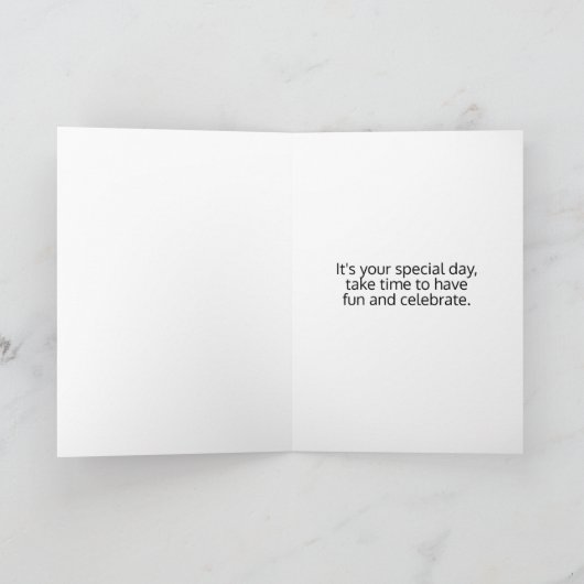 Libra Zodiac Fun Quote in Blue and White Birthday Kaart (Binnen)