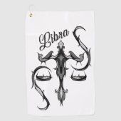 Libra Zodiac Golfhanddoek (Voorkant)