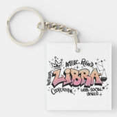 Libra Zodiac Graffiti Sleutelhanger (voorkant)