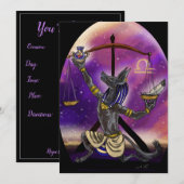 Libra Zodiac Invitations (Devant / Derrière)