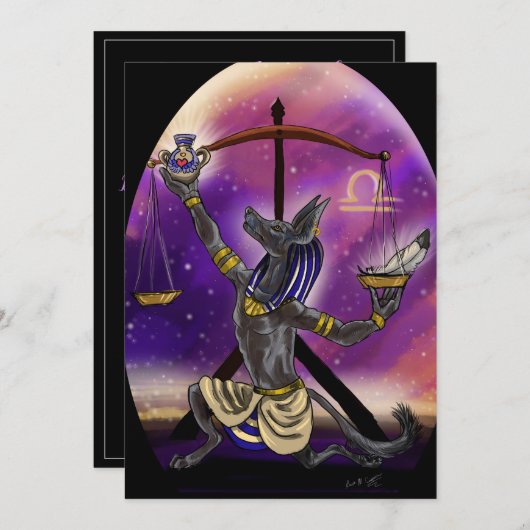 Libra Zodiac Invitations (Devant / Derrière)