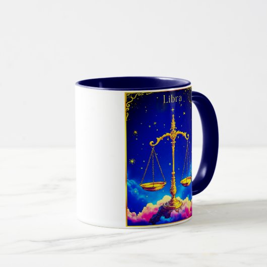 Libra Zodiac Scales in a Star-Filled Sky Mok (Voorkant rechts)