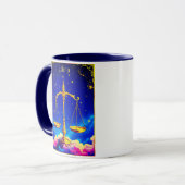 Libra Zodiac Scales in a Star-Filled Sky Mok (Voorkant links)
