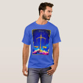 Libra Zodiac Scales in a Star-Filled Sky T-shirt (Voorkant volledig)