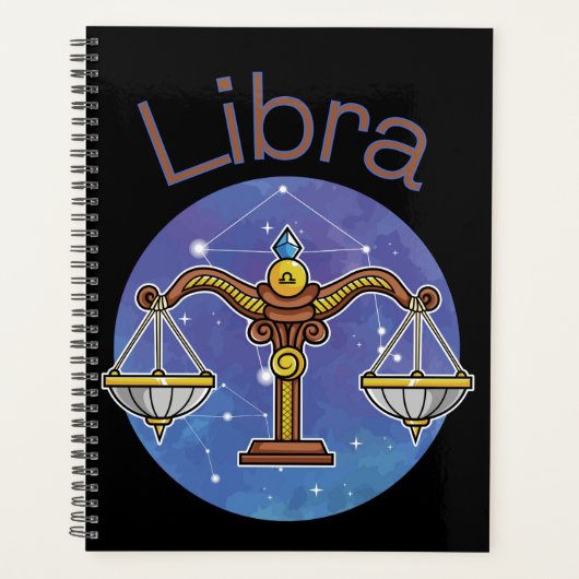 Libra Zodiac Sign Calendar Planner (Devant)