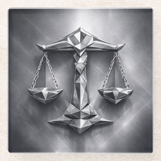 libra zodiac sign glazen onderzetter (Voorkant)