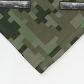 Libra Zodiac Sign on olijfgroene digitale camo Fleece Deken (Hoek)