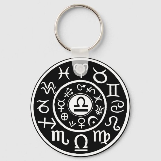 Libra Zodiac Sleutelhanger (Voorkant)