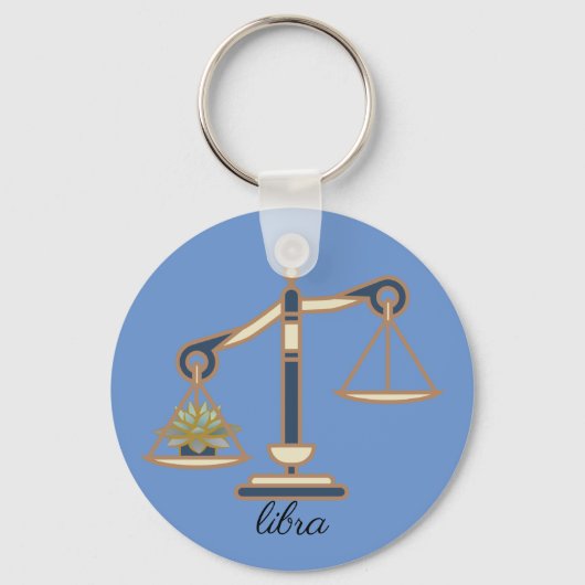 Libra Zodiac Sleutelhanger (Voorkant)