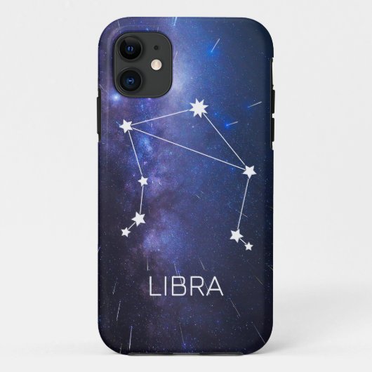 Libra Zodiac Star Sign Hoesje-Mate iPhone Case (Achterkant)