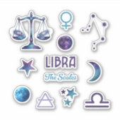 Libra Zodiac Sticker Collection (Voorkant)