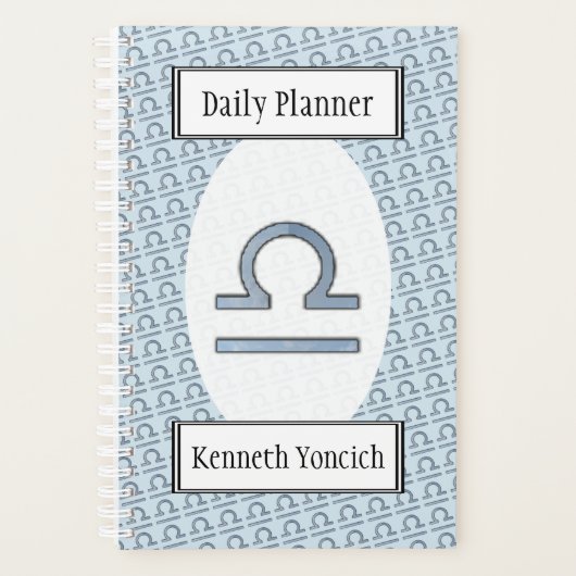 Libra Zodiac Symbol Element van Kenneth Yoncich Planner (Voorkant)