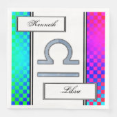 Libra Zodiac Symbol Element van Kenneth Yoncich Servet (Voorkant)