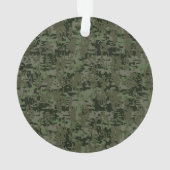 Libra Zodiac Symbol op Green Digital Camouflage Ornament (achterkant)