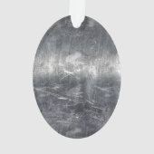 Libra Zodiac Symbol Silver Steel Style Ornament (achterkant)