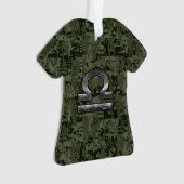 Libra Zodiac Symbole de Green Digital Camouflage (devant)