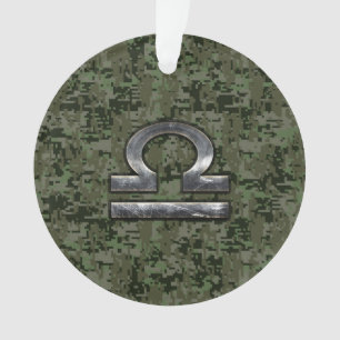 Libra Zodiac Symbole de Green Digital Camouflage