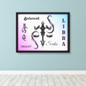 Libra Zodiac Symbole Toile Enveloppée (Insitu (Plancher de Bois))