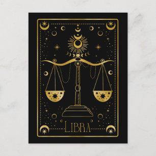 Libra zodiac-symbool briefkaart
