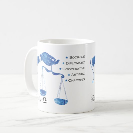 Libra Zodiac Traits Mug (Devant gauche)