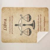 Libra Zodiac with Balanced Affirmations Sherpa Deken (Voorkant (horizontaal))